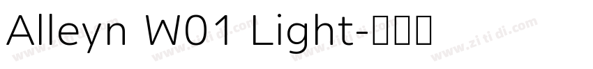 Alleyn W01 Light字体转换